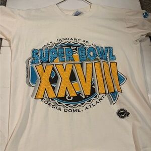 Vtg. Super Bowl XXVIII Graphic T-Shirt cowboys bills nfl football medium t-shirt